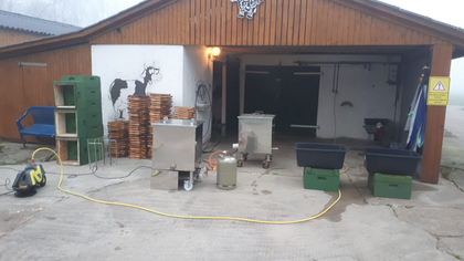 Reinigungstage auf dem Hof von Familie Esche